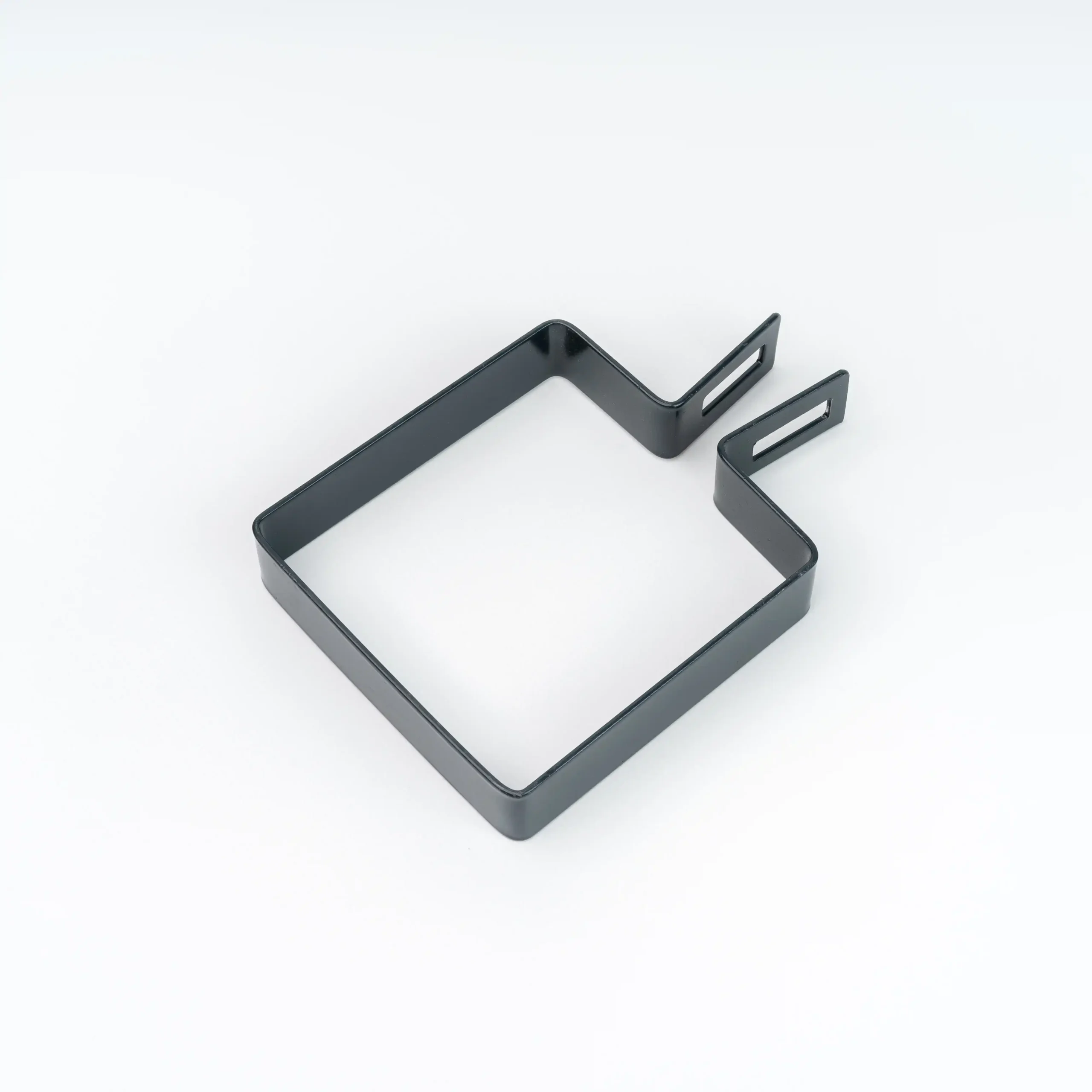 Obejma startowa do montażu ogrodzeń o wymiarach 100 x 100 cm czarny na białym tle