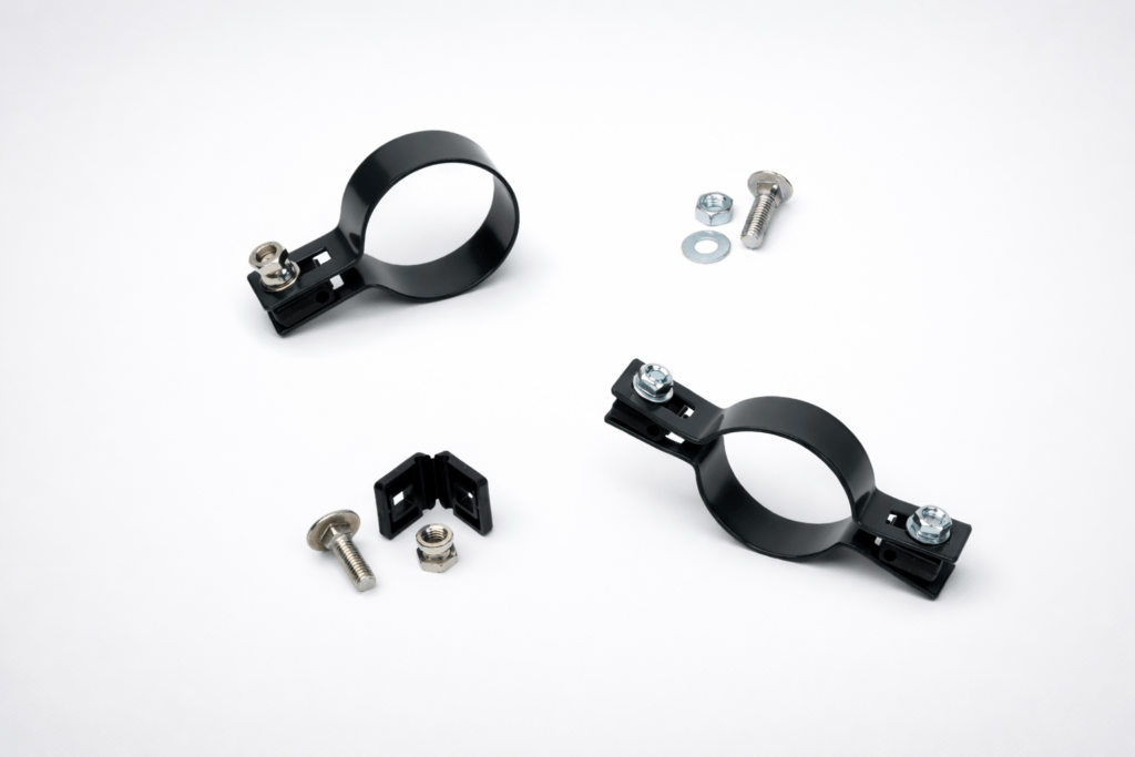 zestaw obejm fi60 startowa oraz przelotowa w kolorze czarnym